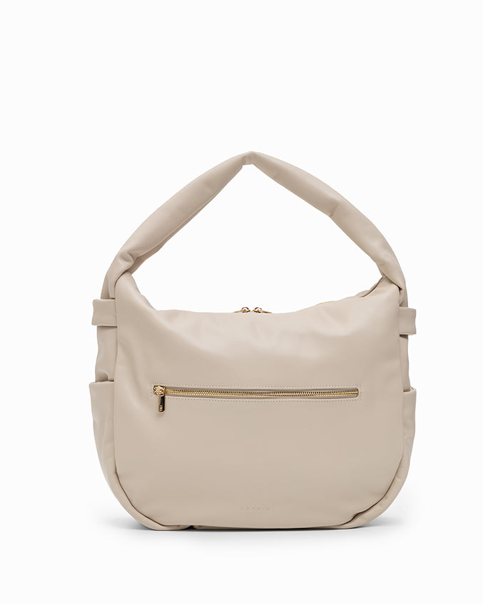 SIGNATURE POCKET SLOUCHY HOBO IN CHALK