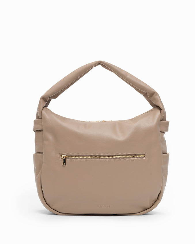 SIGNATURE POCKET SLOUCHY HOBO IN LATTE