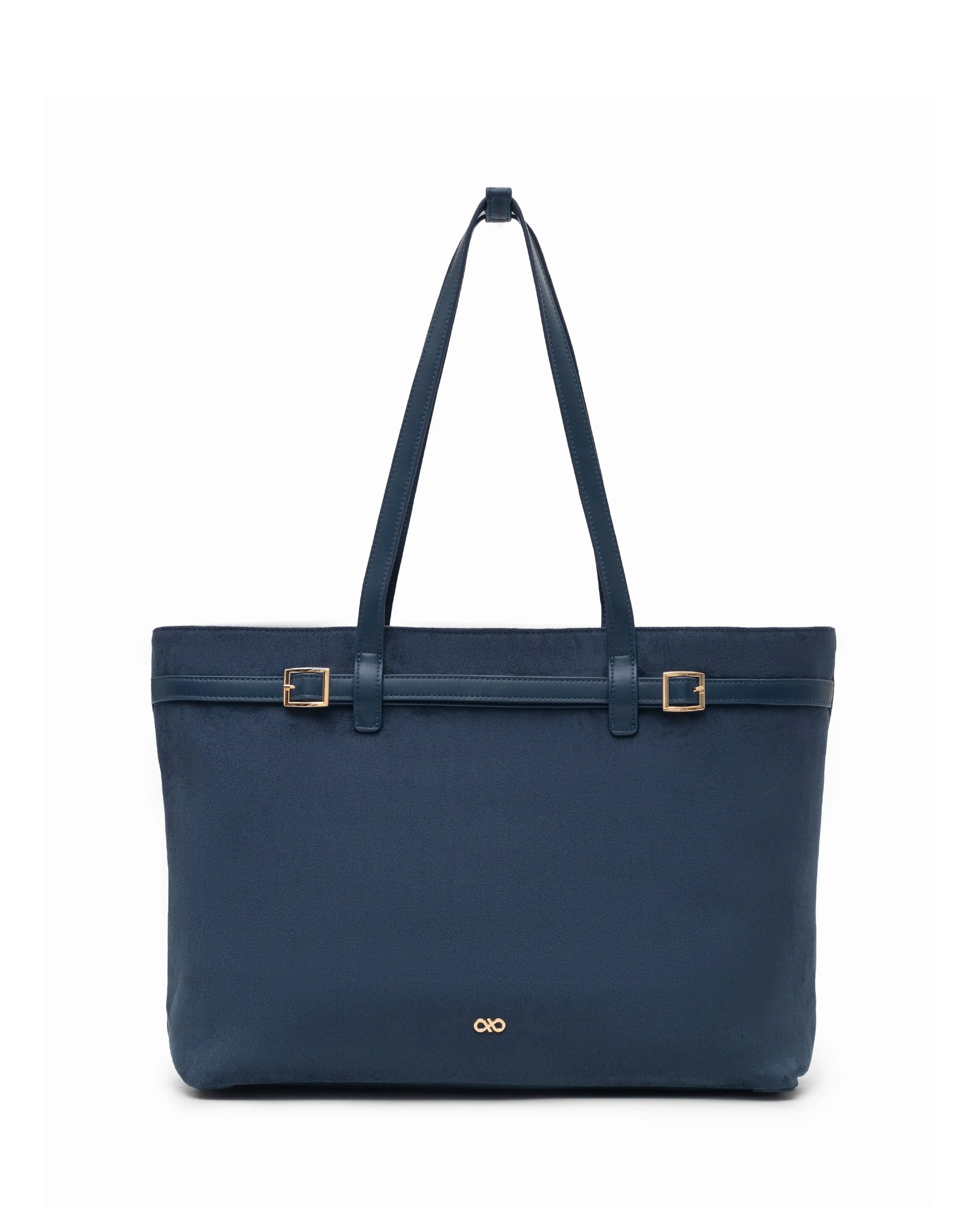 VALENTINA SUEDE TOTE BAG IN PRUSSIAN BLUE