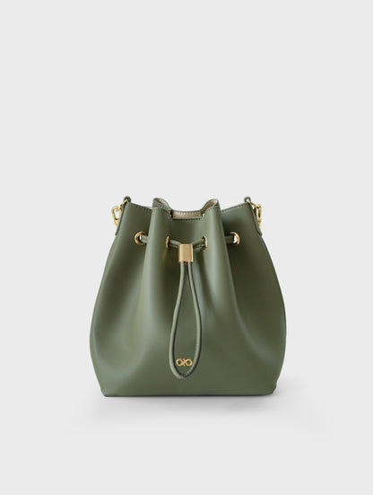 MINI REINA MAGIC BUCKET BAG IN OLIVE